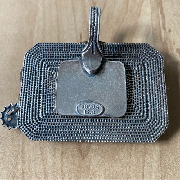 Sonja Lea Mississippi River Boat & Magnolia - Silverware Jewelry - Pendant - Picture 2 of 3